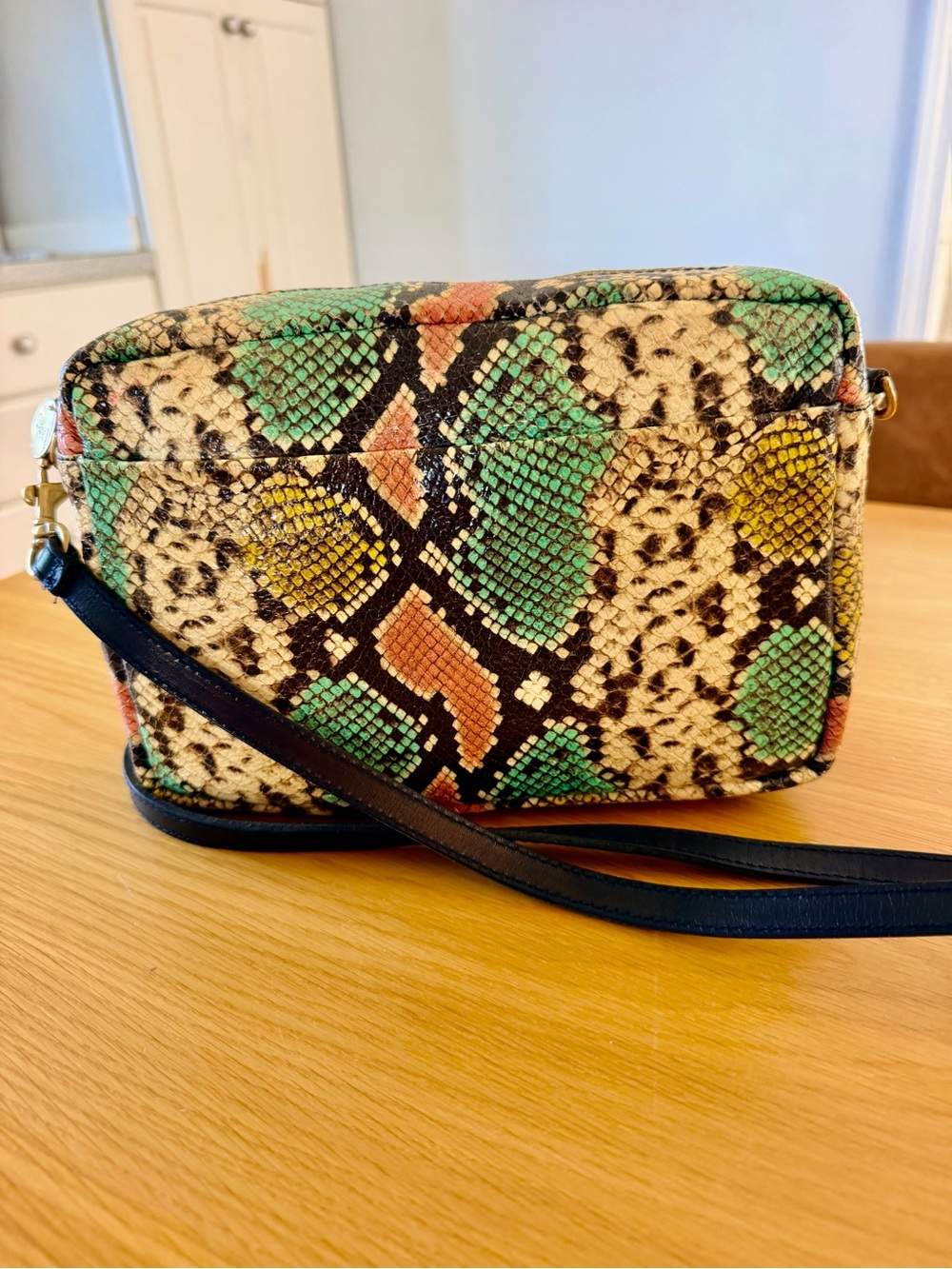 Clare V Marisol with Front Pocket - Pastel Painted Snake original $400 - Picture 6 of 13
